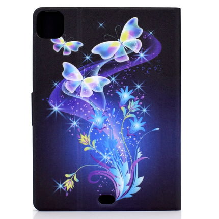 Electric Pressed TPU Colored Drawing Horizontal Flip Leather Case with Holder & Pen Slot For iPad Pro 11 (2018) / (2020) & iPad Air (2020)(Butterflies Flower)-garmade.com