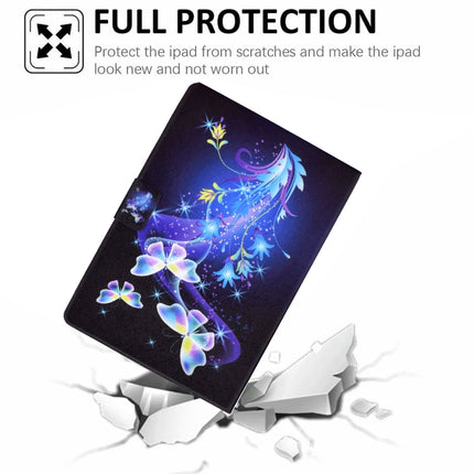 Electric Pressed TPU Colored Drawing Horizontal Flip Leather Case with Holder & Pen Slot For iPad Pro 11 (2018) / (2020) & iPad Air (2020)(Butterflies Flower)-garmade.com