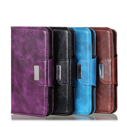 For Samsung Galaxy Note20 Crazy Horse Texture Horizontal Flip Leather Case with Holder & 6-Card Slots & Wallet(Purple)-garmade.com