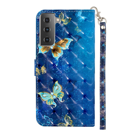 For Samsung Galaxy S21 5G 3D Pattern Horizontal Flip Leather Case with Holder & Card Slots & Wallet & Lanyard(Rankine Butterfly)-garmade.com