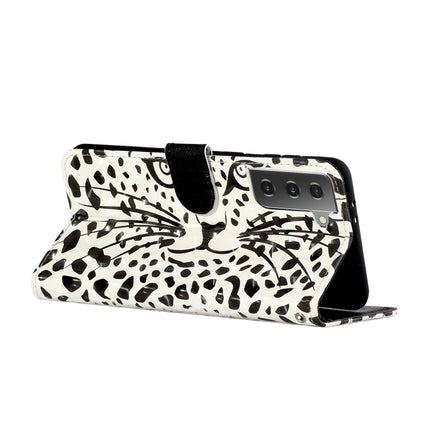 For Samsung Galaxy S21 5G 3D Pattern Horizontal Flip Leather Case with Holder & Card Slots & Wallet & Lanyard(Leopard Head)-garmade.com