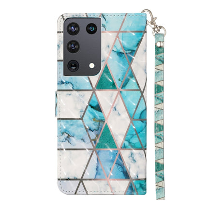 For Samsung Galaxy S21 Ultra 5G 3D Pattern Horizontal Flip Leather Case with Holder & Card Slots & Wallet & Lanyard(Marble)-garmade.com