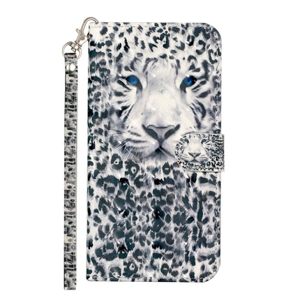 For Samsung Galaxy S21 Ultra 5G 3D Pattern Horizontal Flip Leather Case with Holder & Card Slots & Wallet & Lanyard(Leopard)-garmade.com