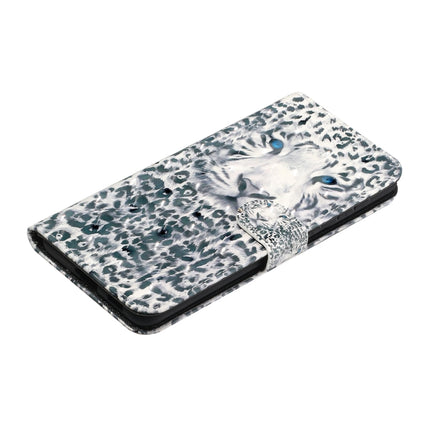 For Samsung Galaxy S21 Ultra 5G 3D Pattern Horizontal Flip Leather Case with Holder & Card Slots & Wallet & Lanyard(Leopard)-garmade.com