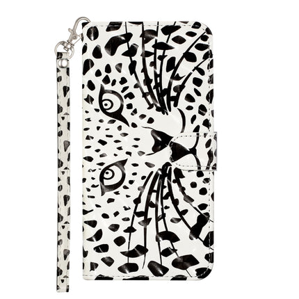 For Samsung Galaxy S21 Ultra 5G 3D Pattern Horizontal Flip Leather Case with Holder & Card Slots & Wallet & Lanyard(Leopard Head)-garmade.com