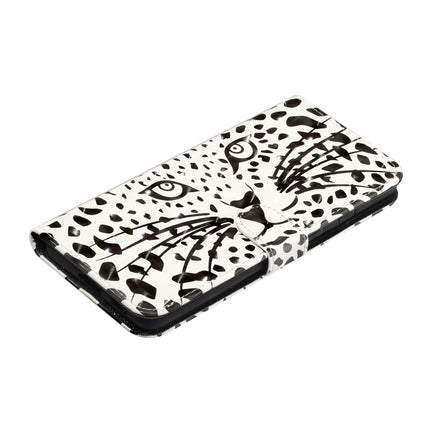 For Samsung Galaxy S21 Ultra 5G 3D Pattern Horizontal Flip Leather Case with Holder & Card Slots & Wallet & Lanyard(Leopard Head)-garmade.com