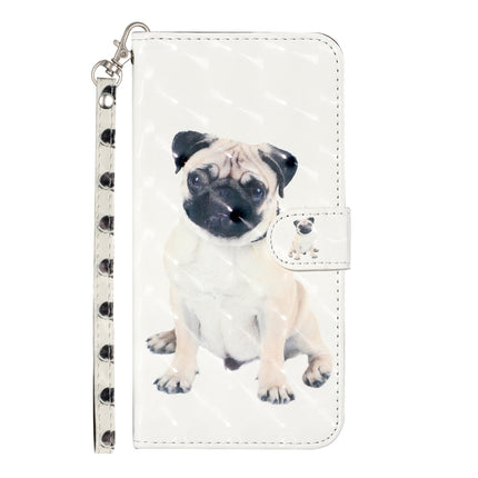 For Samsung Galaxy S21 Ultra 5G 3D Pattern Horizontal Flip Leather Case with Holder & Card Slots & Wallet & Lanyard(Pug)-garmade.com