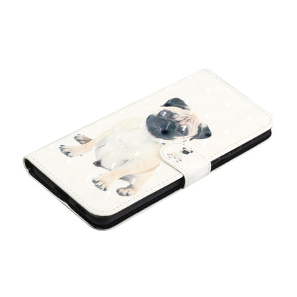 For Samsung Galaxy S21 Ultra 5G 3D Pattern Horizontal Flip Leather Case with Holder & Card Slots & Wallet & Lanyard(Pug)-garmade.com