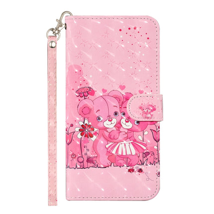 For Samsung Galaxy S21 Ultra 5G 3D Pattern Horizontal Flip Leather Case with Holder & Card Slots & Wallet & Lanyard(Little Bear)-garmade.com