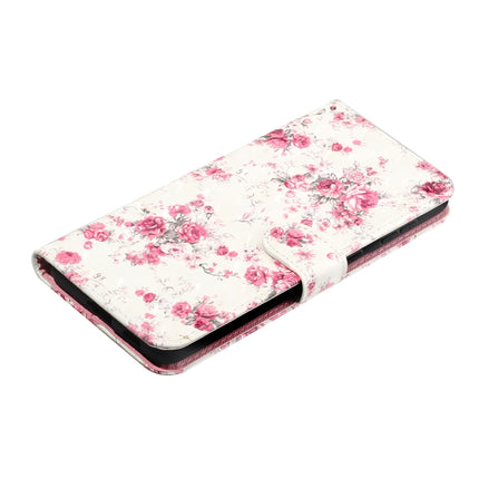 For Samsung Galaxy S21 Ultra 5G 3D Pattern Horizontal Flip Leather Case with Holder & Card Slots & Wallet & Lanyard(Rose Flower)-garmade.com