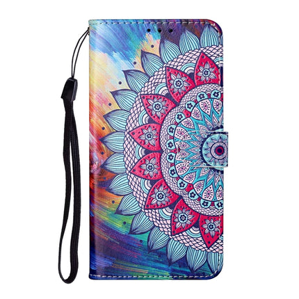 For Samsung Galaxy S21+ 5G Oil Embossed Coloured Drawing Pattern Horizontal Flip PU Leather Case with Holder & Card Slots & Wallet & Lanyard(Half Sunflower)-garmade.com