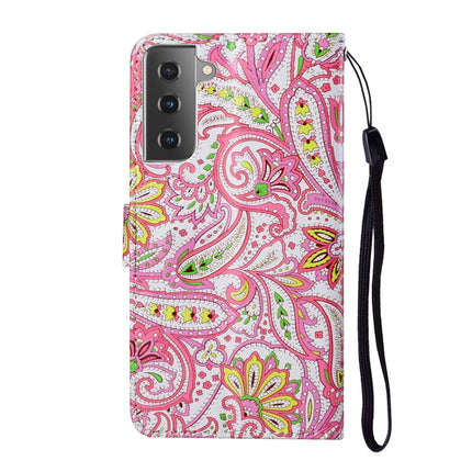 For Samsung Galaxy S21+ 5G Oil Embossed Coloured Drawing Pattern Horizontal Flip PU Leather Case with Holder & Card Slots & Wallet & Lanyard(Pepper Flower)-garmade.com