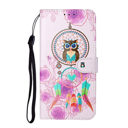For Samsung Galaxy S21+ 5G Oil Embossed Coloured Drawing Pattern Horizontal Flip PU Leather Case with Holder & Card Slots & Wallet & Lanyard(Owl Wind Chimes)-garmade.com