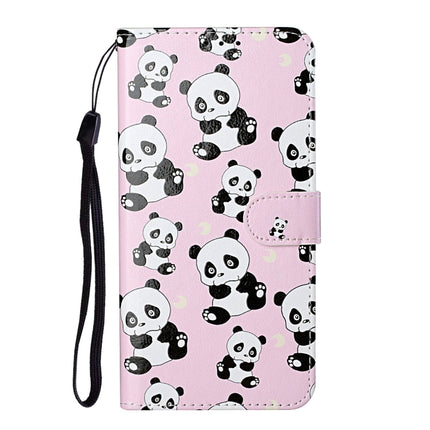 For Samsung Galaxy S21+ 5G Oil Embossed Coloured Drawing Pattern Horizontal Flip PU Leather Case with Holder & Card Slots & Wallet & Lanyard(Pandas)-garmade.com