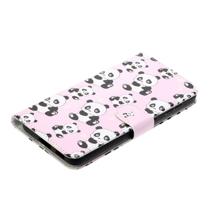 For Samsung Galaxy S21+ 5G Oil Embossed Coloured Drawing Pattern Horizontal Flip PU Leather Case with Holder & Card Slots & Wallet & Lanyard(Pandas)-garmade.com
