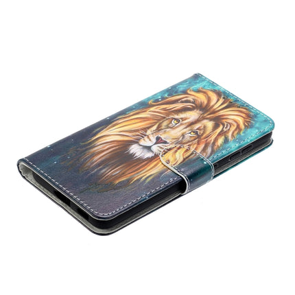 For Samsung Galaxy S21 Ultra 5G Oil Embossed Coloured Drawing Pattern Horizontal Flip PU Leather Case with Holder & Card Slots & Wallet & Lanyard(Lion)-garmade.com