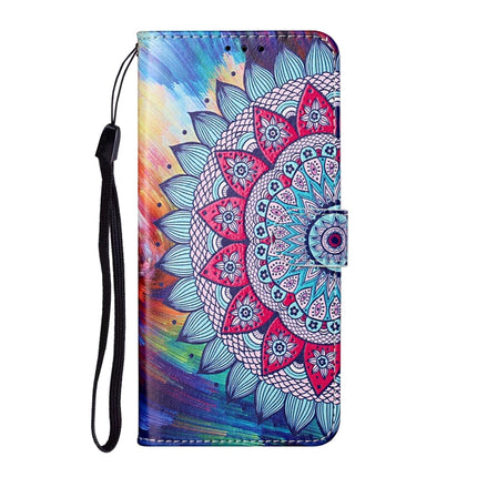 For Samsung Galaxy S21 Ultra 5G Oil Embossed Coloured Drawing Pattern Horizontal Flip PU Leather Case with Holder & Card Slots & Wallet & Lanyard(Half Sunflower)-garmade.com