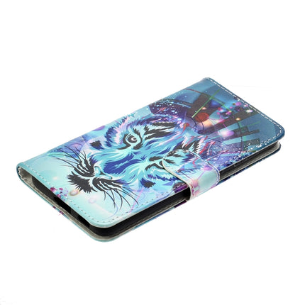 For Samsung Galaxy S21 Ultra 5G Oil Embossed Coloured Drawing Pattern Horizontal Flip PU Leather Case with Holder & Card Slots & Wallet & Lanyard(Tiger)-garmade.com