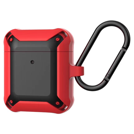 Wireless Earphones Shockproof Bumblebee Armor Silicone Protective Case For AirPods 1 / 2(Red+Black)-garmade.com