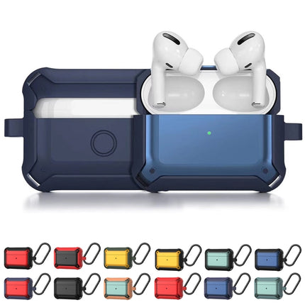 Wireless Earphones Shockproof Bumblebee Armor Silicone Protective Case For AirPods Pro(Blue)-garmade.com