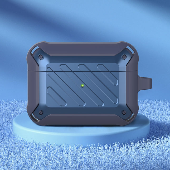 Wireless Earphones Shockproof Bumblebee Twill Silicone Protective Case For AirPods Pro(Blue)-garmade.com