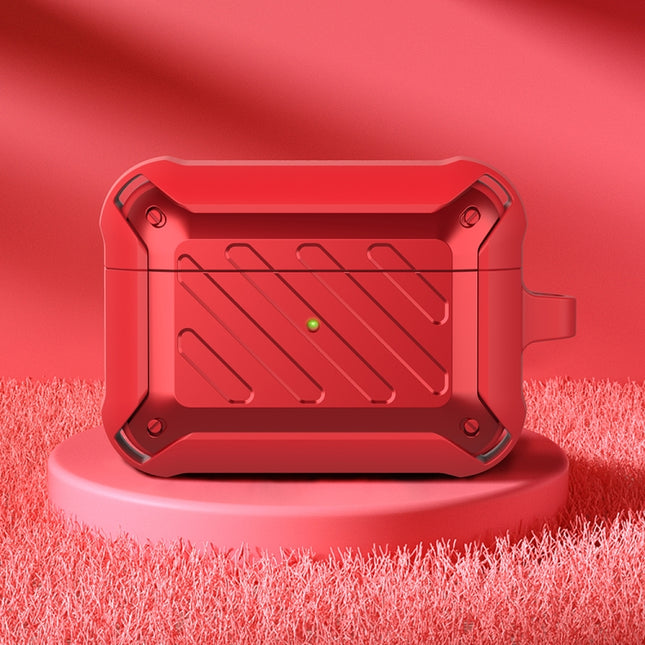 Wireless Earphones Shockproof Bumblebee Twill Silicone Protective Case For AirPods Pro(Red)-garmade.com