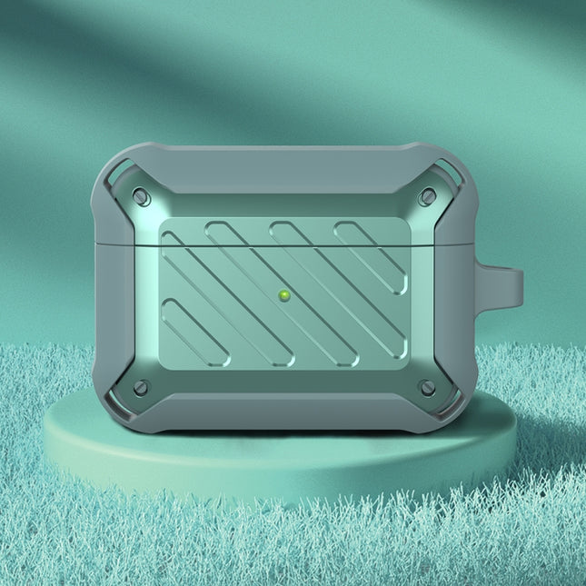 Wireless Earphones Shockproof Bumblebee Twill Silicone Protective Case For AirPods Pro(Green)-garmade.com