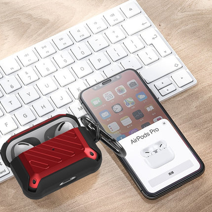 Wireless Earphones Shockproof Bumblebee Twill Silicone Protective Case For AirPods Pro(Red)-garmade.com