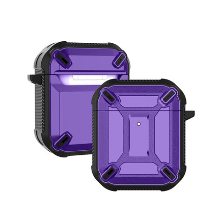 Wireless Earphones Shockproof King Kong Armor Silicone Protective Case For AirPods 1/2(Purple)-garmade.com