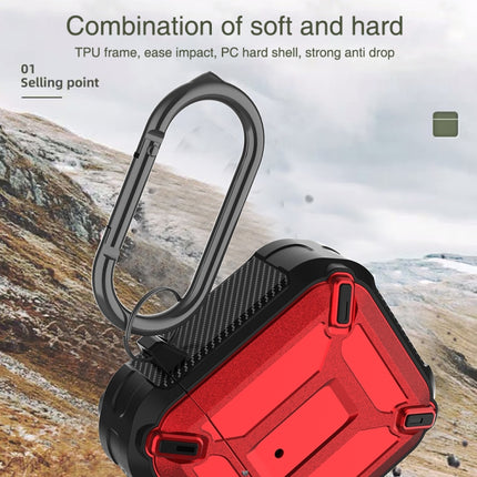 Wireless Earphones Shockproof King Kong Armor Silicone Protective Case For AirPods 1/2(Red)-garmade.com