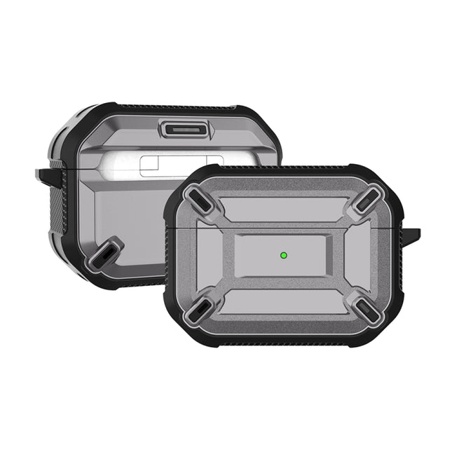Wireless Earphones Shockproof King Kong Armor Silicone Protective Case For AirPods Pro(Grey)-garmade.com