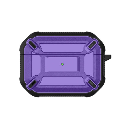 Wireless Earphones Shockproof King Kong Armor Silicone Protective Case For AirPods Pro(Purple)-garmade.com