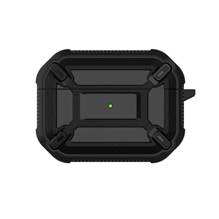 Wireless Earphones Shockproof King Kong Armor Silicone Protective Case For AirPods Pro(Black)-garmade.com