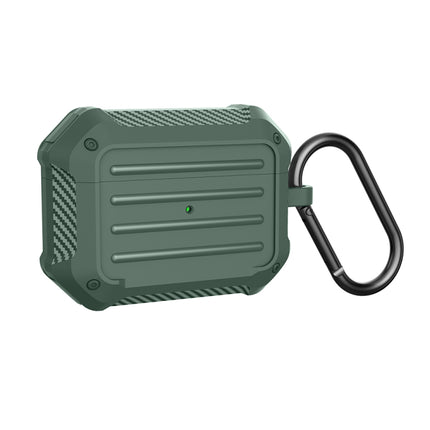 Wireless Earphones Shockproof Carbon Fiber Luggage TPU Protective Case For AirPods Pro(Green)-garmade.com