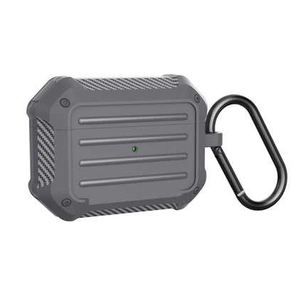 Wireless Earphones Shockproof Carbon Fiber Luggage TPU Protective Case For AirPods Pro(Grey)-garmade.com