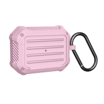 Wireless Earphones Shockproof Carbon Fiber Luggage TPU Protective Case For AirPods Pro(Pink)-garmade.com