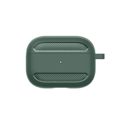 Wireless Earphones Shockproof Carbon Fiber Armor TPU Protective Case For AirPods Pro(Grass Green)-garmade.com