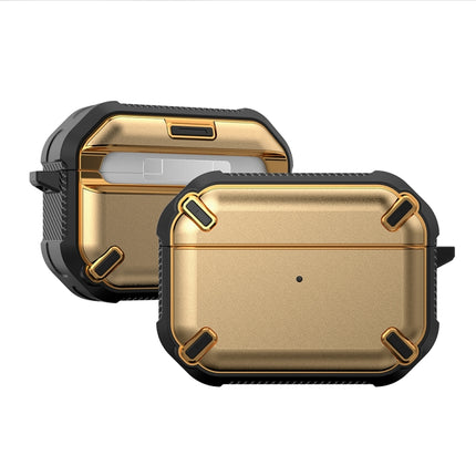 Wireless Earphones Shockproof King Kong Ares TPU Protective Case For AirPods Pro(Gold)-garmade.com