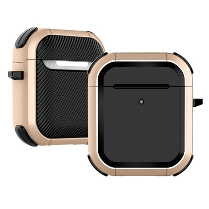 Wireless Earphones Shockproof Thunder Mecha TPU Protective Case For AirPods 1/2(Gold)-garmade.com