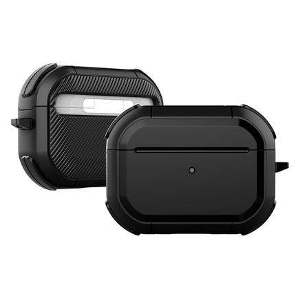 Wireless Earphones Shockproof Thunder Mecha TPU Protective Case For AirPods Pro(Black)-garmade.com