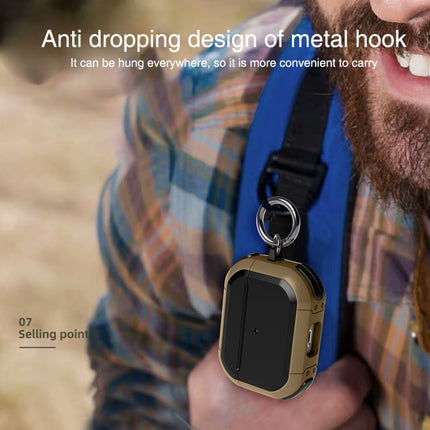 Wireless Earphones Shockproof Thunder Mecha TPU Protective Case For AirPods Pro(Grass Green)-garmade.com