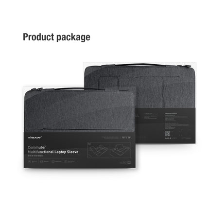 NILLKIN Commuter Multifunctional Laptop Sleeve For 14.0 inch and Below(Dark Gray)-garmade.com