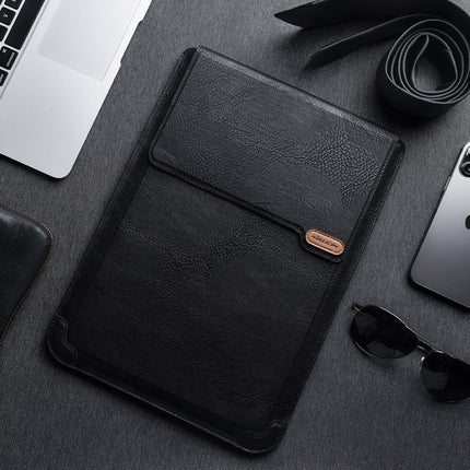 NILLKIN Water Wave Texture Versatile Laptop Sleeve For 14.0 inch and Below(Black)-garmade.com