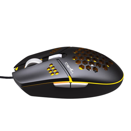HXSJ J400 6 Keys 8000DPI RGB Light Fan Cooling Gaming Wired Mouse-garmade.com