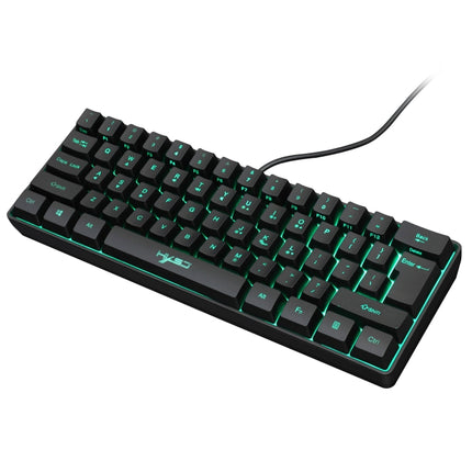 HXSJ V700 61 Keys RGB Lighting Gaming Wired Keyboard (Black)-garmade.com