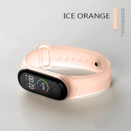 For Xiaomi Mi Band 6 (CA8856) Silicone Translucent Replacement Strap Watchband(Orange)-garmade.com