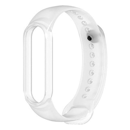 For Xiaomi Mi Band 6 (CA8856) Silicone Translucent Replacement Strap Watchband(White)-garmade.com