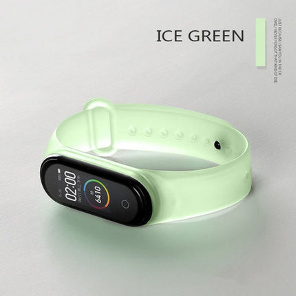 For Xiaomi Mi Band 6 (CA8856) Silicone Translucent Replacement Strap Watchband(Green)-garmade.com