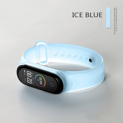For Xiaomi Mi Band 6 (CA8856) Silicone Translucent Replacement Strap Watchband(Blue)-garmade.com
