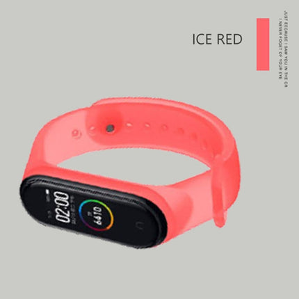 For Xiaomi Mi Band 6 (CA8856) Silicone Translucent Replacement Strap Watchband(Red)-garmade.com